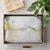 Papier Mousseline Aquarelle Carnation Jaune Découpage Florale (Cadeau)