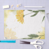 Papier Mousseline Aquarelle Carnation Jaune Découpage Florale (Artisanat)