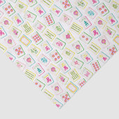 Papier Mousseline Aquarelle Carreaux de Mahjong brillants (Détail)