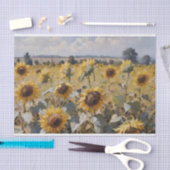 Papier Mousseline Aquarelle Champ de Découpage des tournesols (Artisanat)