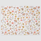 Papier Mousseline Aquarelle Champignons et fleurs (Recto)