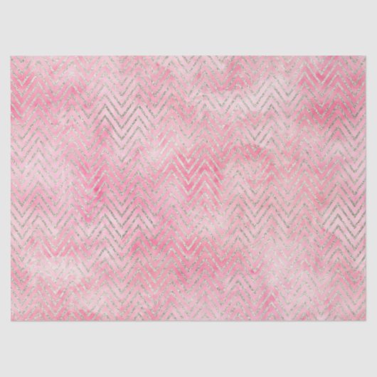 Papier Mousseline Aquarelle Chevron rose pâle (Recto)