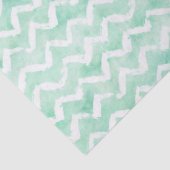 Papier Mousseline Aquarelle Chic Mint Chevron Stripes (Détail)