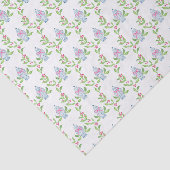 Papier Mousseline Aquarelle Chinoiserie Bleu et rose Ginger Jars (Détail)