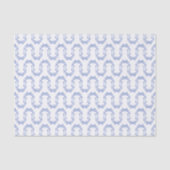 Papier Mousseline Aquarelle Chinoiserie Bleue Coquette Bows (Recto)