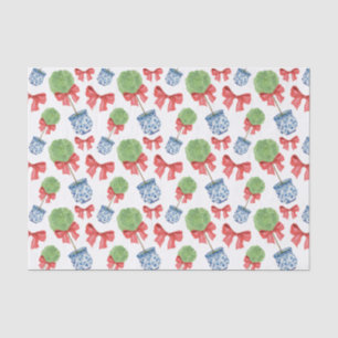 Papier Mousseline Aquarelle Chinoiserie Bow rouge Topio