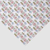 Papier Mousseline Aquarelle Chinoiserie Noël Bow rouge Topio (Détail)