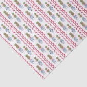 Papier Mousseline Aquarelle Chinoiserie Noël Bow rouge Topio (Détail)