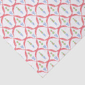 Papier Mousseline Aquarelle Chinoiserie Noël Bow rouge Topio (Détail)