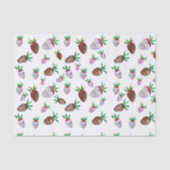 Papier Mousseline Aquarelle Chocolat Fraises couvertes (Recto)