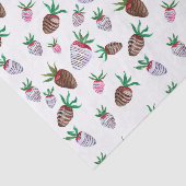 Papier Mousseline Aquarelle Chocolat Fraises couvertes (Détail)