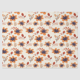 Papier Mousseline Aquarelle Chute Florale Motif sans joint
