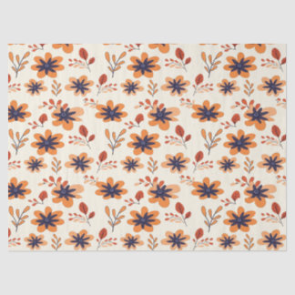 Papier Mousseline Aquarelle Chute Florale Motif sans joint