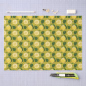 Papier Mousseline Aquarelle Citron feuille Motif jaune (Artisanat)