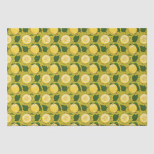 Papier Mousseline Aquarelle Citron feuille Motif jaune