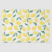 Papier Mousseline Aquarelle Citron Motif (Recto)