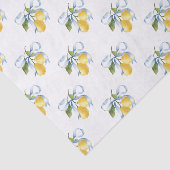 Papier Mousseline Aquarelle Citrons de cou bleu (Détail)