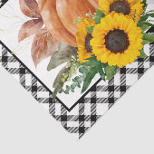 Papier Mousseline Aquarelle Citrouille d'automne Fleurs de soleil Th (Détail)