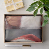 Papier Mousseline Aquarelle classique Père Noël souriant casquette r (Cadeau)