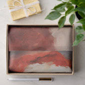 Papier Mousseline Aquarelle classique Père Noël souriant casquette r (Cadeau)