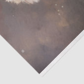 Papier Mousseline Aquarelle classique Père Noël souriant casquette r (Détail)