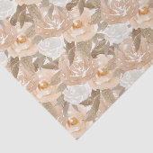 Papier Mousseline Aquarelle Collage floral d'automne (Détail)