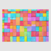 Papier Mousseline Aquarelle colorée Abstraite moderne Artiste amusan (Recto)