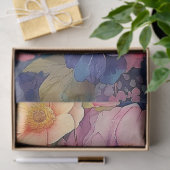 Papier Mousseline Aquarelle colorée Découpage florale (Cadeau)