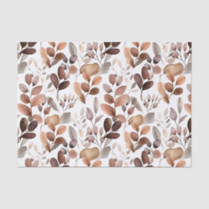 Papier Mousseline Aquarelle colorée Eucalyptus Feuille Rustic Boho