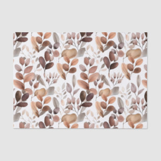 Papier Mousseline Aquarelle colorée Eucalyptus Feuille Rustic Boho