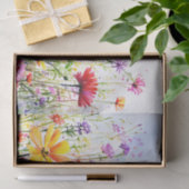 Papier Mousseline Aquarelle colorée Fleur sauvage Meadow (Cadeau)