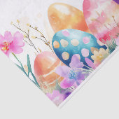 Papier Mousseline Aquarelle colorée OEufs de Pâques (Détail)