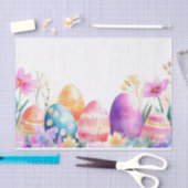 Papier Mousseline Aquarelle colorée OEufs de Pâques (Artisanat)