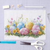 Papier Mousseline Aquarelle colorée OEufs de Pâques (Artisanat)