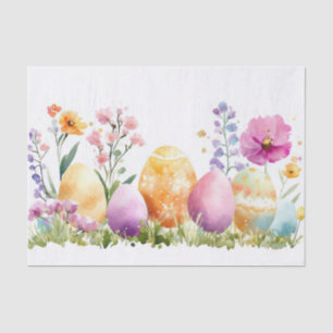 Papier Mousseline Aquarelle colorée OEufs de Pâques