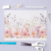 Papier Mousseline Aquarelle colorée OEufs de Pâques (Artisanat)