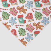 Papier Mousseline Aquarelle Cookies de Noël (Détail)