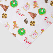 Papier Mousseline Aquarelle Cookies de Noël (Détail)
