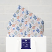 Papier Mousseline Aquarelle Côtière Balnéaire Coques de Noël