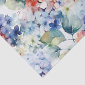 Papier Mousseline Aquarelle Couleur mixte Fleurs d'hydrangée (Détail)