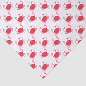 Papier Mousseline aquarelle crabes rouges mignons enveloppant le tis (Détail)