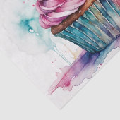 Papier Mousseline Aquarelle Cupcake délice Découpage (Détail)