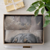 Papier Mousseline Aquarelle Dachshund Chien (Cadeau)