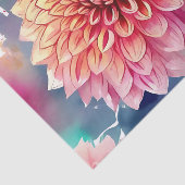 Papier Mousseline Aquarelle Dahlia été (Détail)