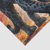 Papier Mousseline Aquarelle d'automne Jaguar (Détail)