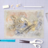 Papier Mousseline Aquarelle d'automne Wolf Grey Hunter (Artisanat)