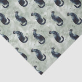 Papier Mousseline Aquarelle de chat noir (Détail)