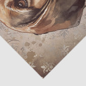 Papier Mousseline Aquarelle de chien beagle (Détail)