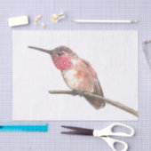 Papier Mousseline Aquarelle de colibri (Artisanat)