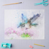 Papier Mousseline Aquarelle de colibri (Artisanat)